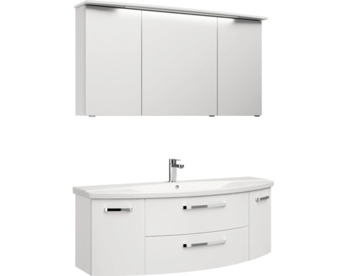 Ensemble de meubles de salle de bains avec lavabo, meuble bas, armoire de toilette