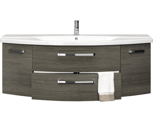 Meuble sous-lavabo avec lavabo et serviette