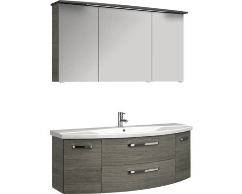Ensemble de meubles de salle de bains avec lavabo, meuble sous-lavabo et armoire de toilette pour la salle de bains