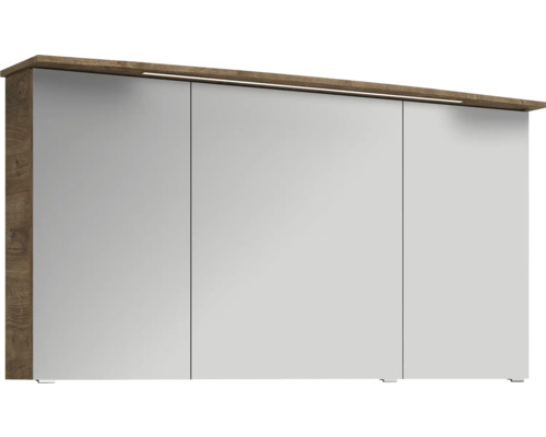 Armoire suspendue avec trois portes et décor bois