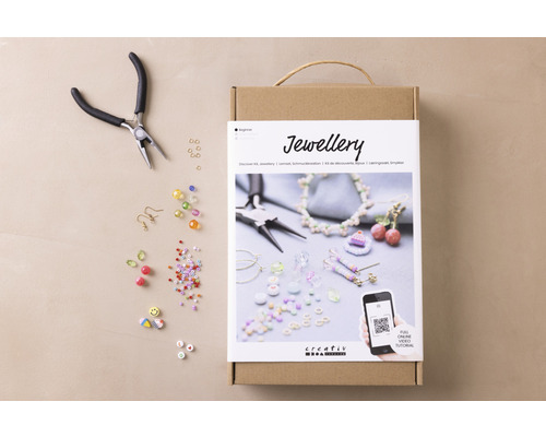 Kit de loisirs créatifs de bijoux pour débutants avec pince, perles et instructions