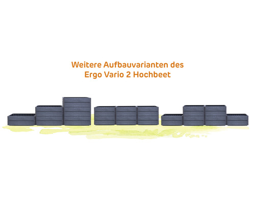 Weitere Aufbauvarianten des Ergo Vario 2 Hochbeets