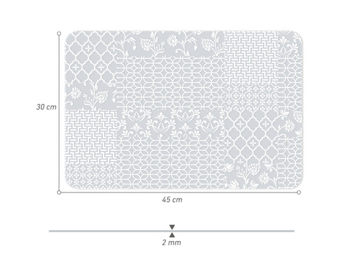Tapis de découpe avec motifs, 45 x 30 centimètres, 2 millimètres d''épaisseur