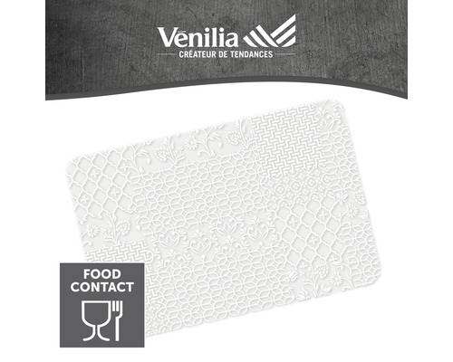 Napperon à relief Venilia avec motif et symbole contact alimentaire