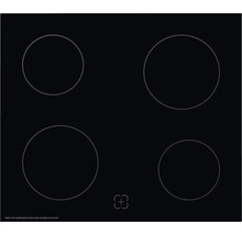 Plaque de cuisson vitrocéramique avec quatre zones de cuisson