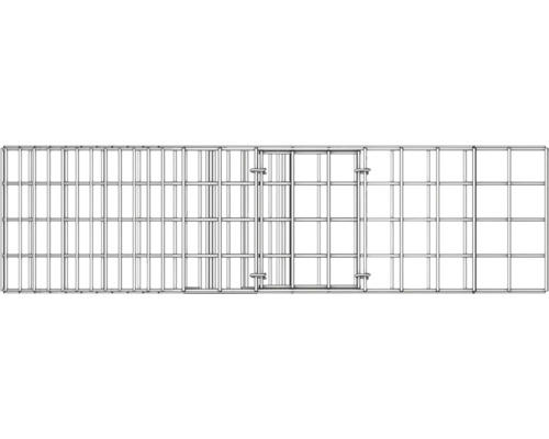 Vue de dessus d''une grille métallique avec ouverture