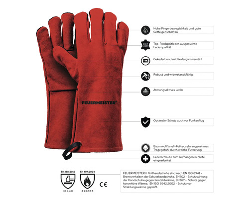 Gants de barbecue en cuir Feuermeister