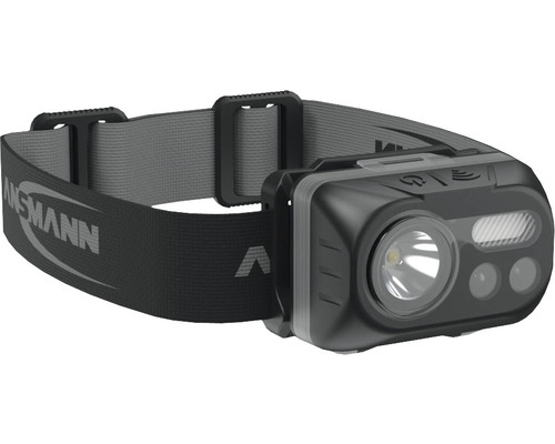 Lampe frontale avec bandeau gris