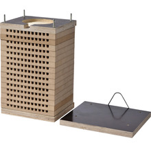 Hôtel à insectes dobar nichoir pour abeilles sauvages/osmies en pin env. 22 x 19 x 3 cm