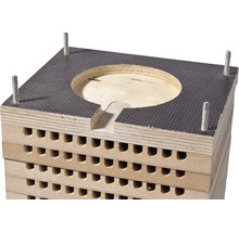 Hôtel à insectes dobar nichoir pour abeilles sauvages/osmies en pin env. 22 x 19 x 3 cm