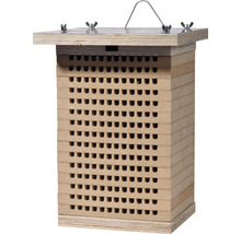 Hôtel à insectes dobar nichoir pour abeilles sauvages/osmies en pin env. 22 x 19 x 3 cm