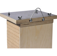 Hôtel à insectes dobar nichoir pour abeilles sauvages/osmies en pin env. 22 x 19 x 3 cm