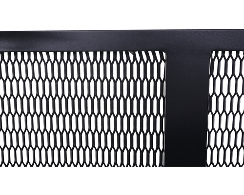 Detailansicht eines schwarzen Metallgitters