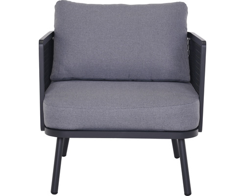 Gartenstuhl mit Kissen und Aluminiumrahmen