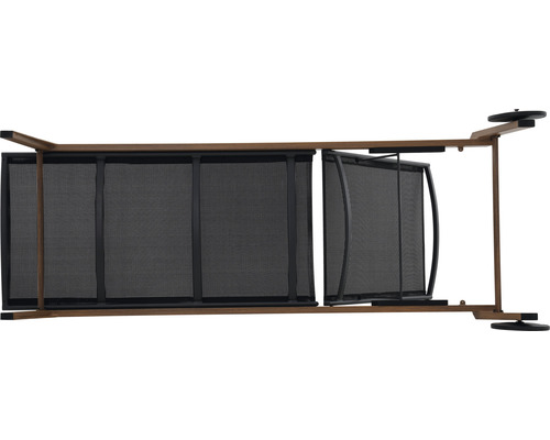 Draufsicht auf eine Transportkarre mit Netz