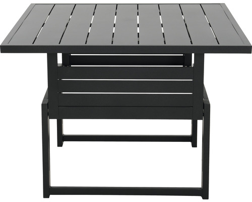 Quadratischer Gartentisch mit Lamellendesign