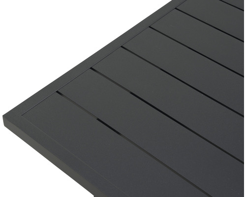 Detailansicht einer Tischplatte mit Lattenstruktur