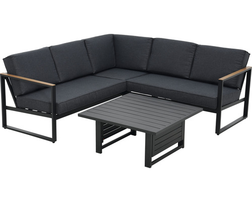 Eckloungegruppe mit Tisch für den Aussenbereich