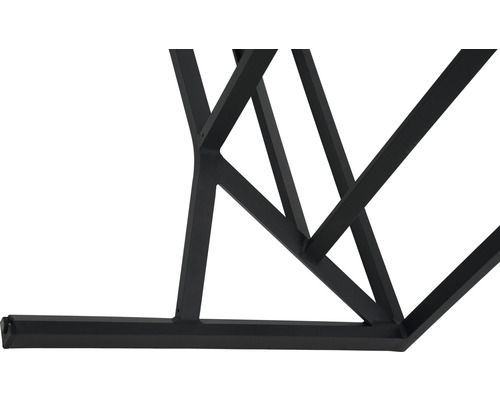 Detailansicht eines Tischgestells aus Metall