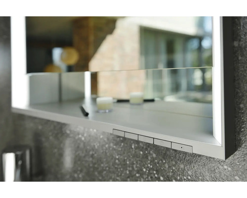 Armoire de toilette avec étagère et éléments de commande