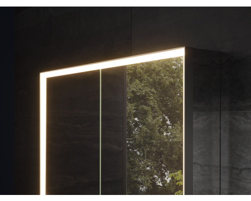 Armoire de toilette éclairée dans la salle de bain