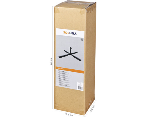 Pied de parasol emballé de Soluna
