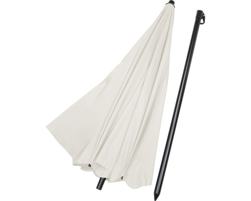 Geschlossener Sonnenschirm mit Erdspiess