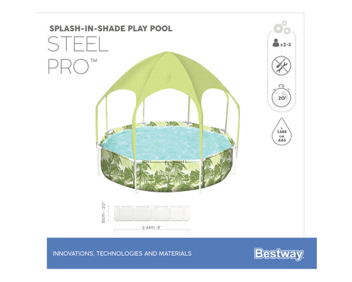 Bestway Planschbecken mit Sonnenschutzdach