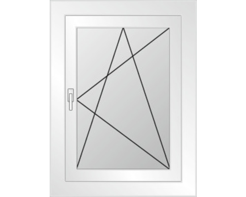 Weisses Kunststofffenster mit Griff