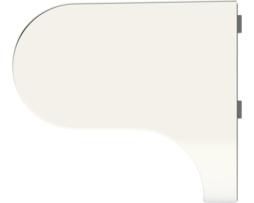 Tablette murale avec coin arrondi