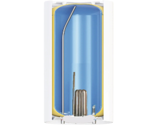 Vue intérieure d''un chauffe-eau avec élément chauffant