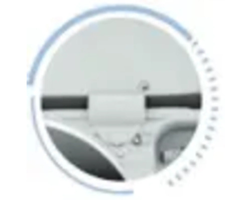 Vue détaillée d''un récipient de nettoyage pour brosses de toilette