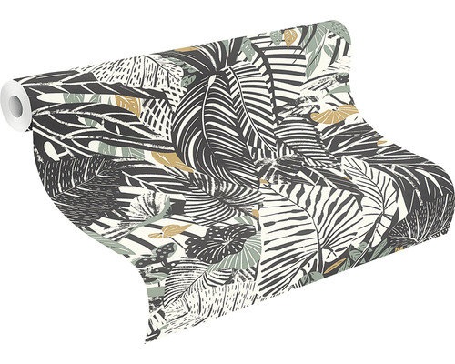 Rouleau de papier peint avec motif de feuilles