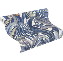 Vliestapete 689501 Rhapsody blätter blau