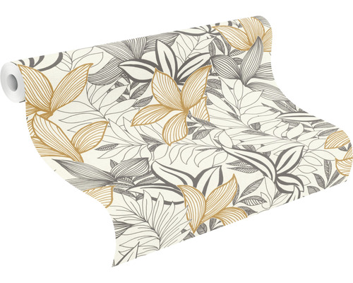 Rouleau de papier peint avec motif de feuilles