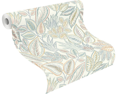 Rouleau de papier peint avec motif de feuilles