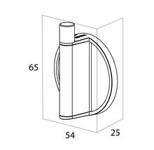 Dessin technique d''un porte-serviettes avec dimensions