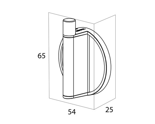 Dessin technique d''un porte-serviettes avec dimensions