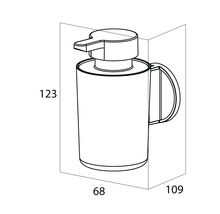 Dessin technique d''un distributeur de savon avec dimensions