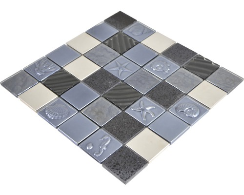 Mosaïque avec motifs marins pour murs et sols