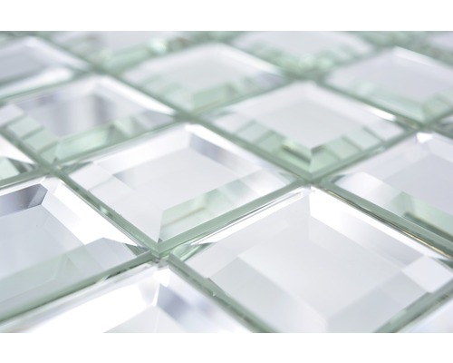 Carreaux de mosaïque miroir carrés en détail