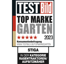 Test Bild Top Marke Garten 2023 Auszeichnung für Stiga Rasentraktoren beziehungsweise Aufsitzmäher