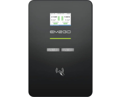 EM2GO Ladestation mit Display und Kartenlesegerät