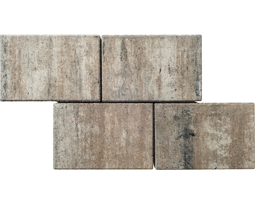 Rechteckige Pflastersteine aus Beton