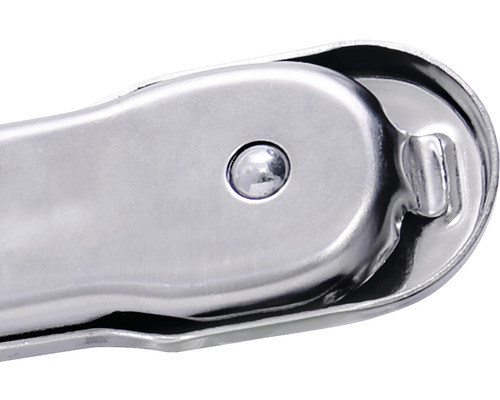 Vue détaillée d''un ouvre-boîte métallique