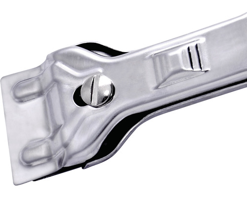 Grattoir à vitre en métal avec vis pour la fixation de la lame