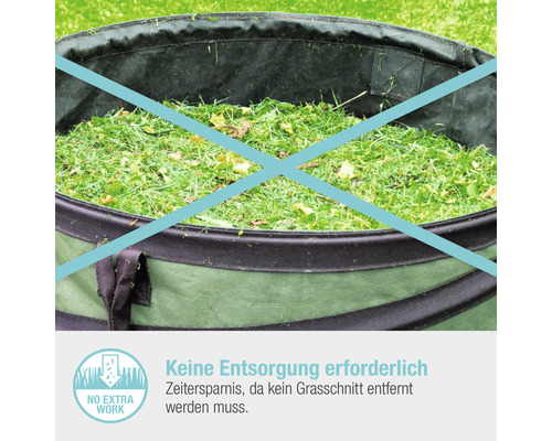 Gartensack gefüllt mit Grasschnitt