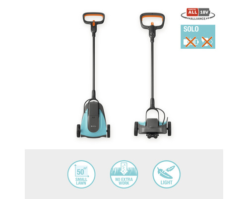 Zwei Rasenmäher für kleine Flächen, geeignet für bis zu 50 Quadratmeter, Betrieb ohne zusätzliche Arbeit