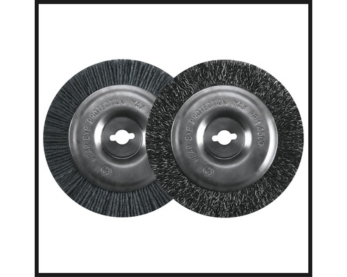 Brosse métallique pour meuleuse d''angle, deux pièces