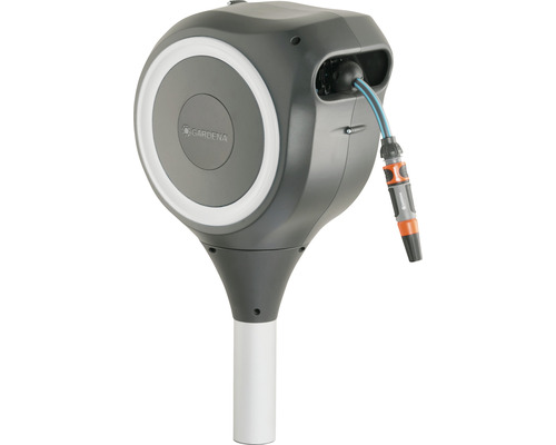 Dévidoir sur pied Gardena avec tuyau d''arrosage et raccord